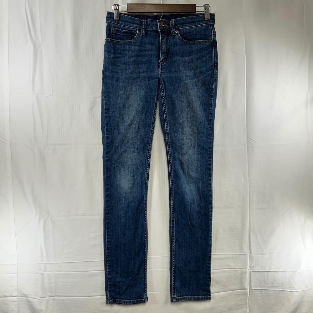 Duluth Trading Co Jeans Womens 2x33 Blue Slim Leg Stretch Denim 28x31